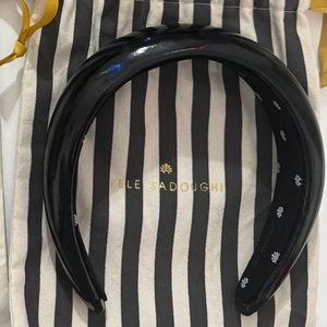 Lele Sadoughi Black Glossy Headband